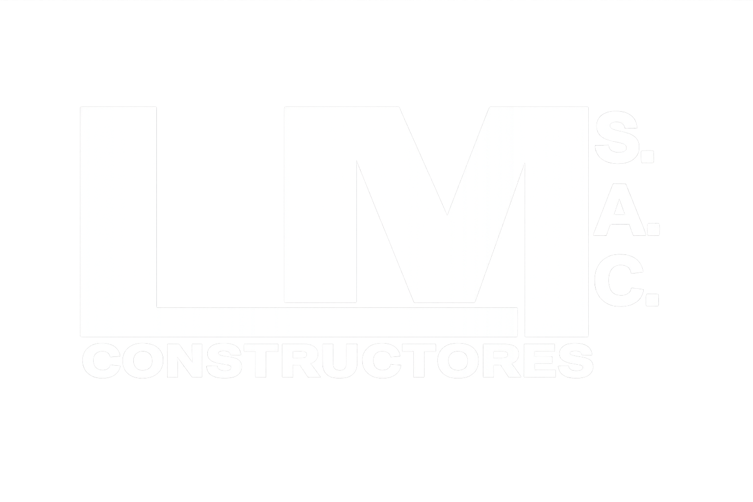Logotipo LYM Constructores White